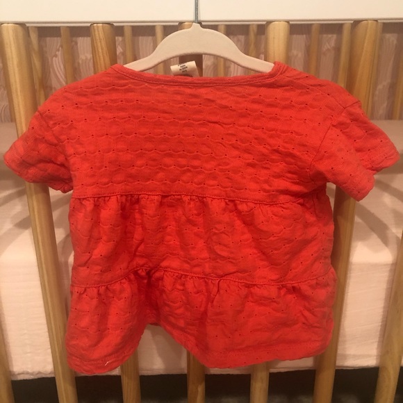 Tucker + Tate Eyelet Redish Orange Top - Picture 2 of 4